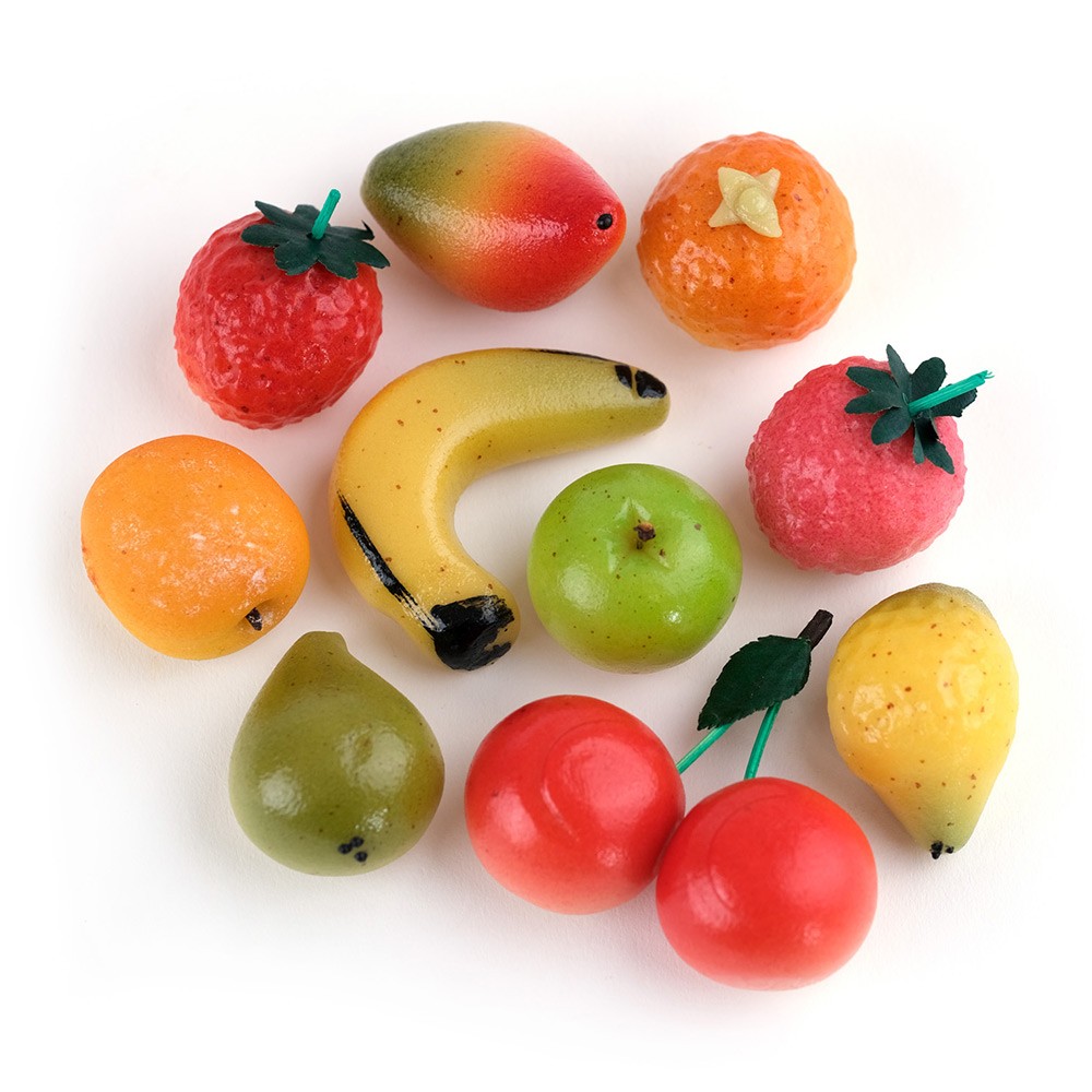 Assortiment de 10 mini fruits en pâte d'amandes