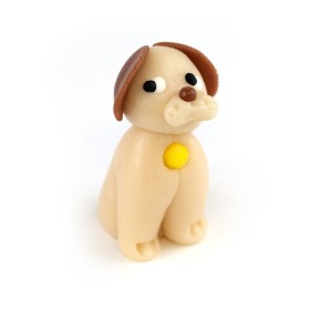 Confiserie : Petit chien en pâte d'amande artisanale