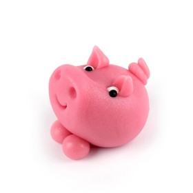 Petit cochon rose en pâte d'amandes