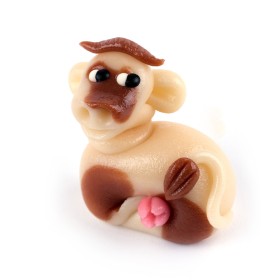 Animal en pâte d'amande et sucre : vache