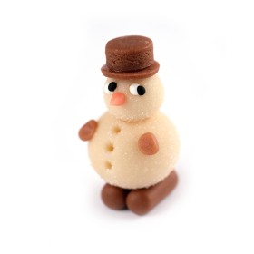 Bonhomme de neige en pâte d'amande