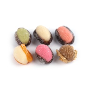 Boite de fruits déguisés assortis 3 parfums pâte d'amande