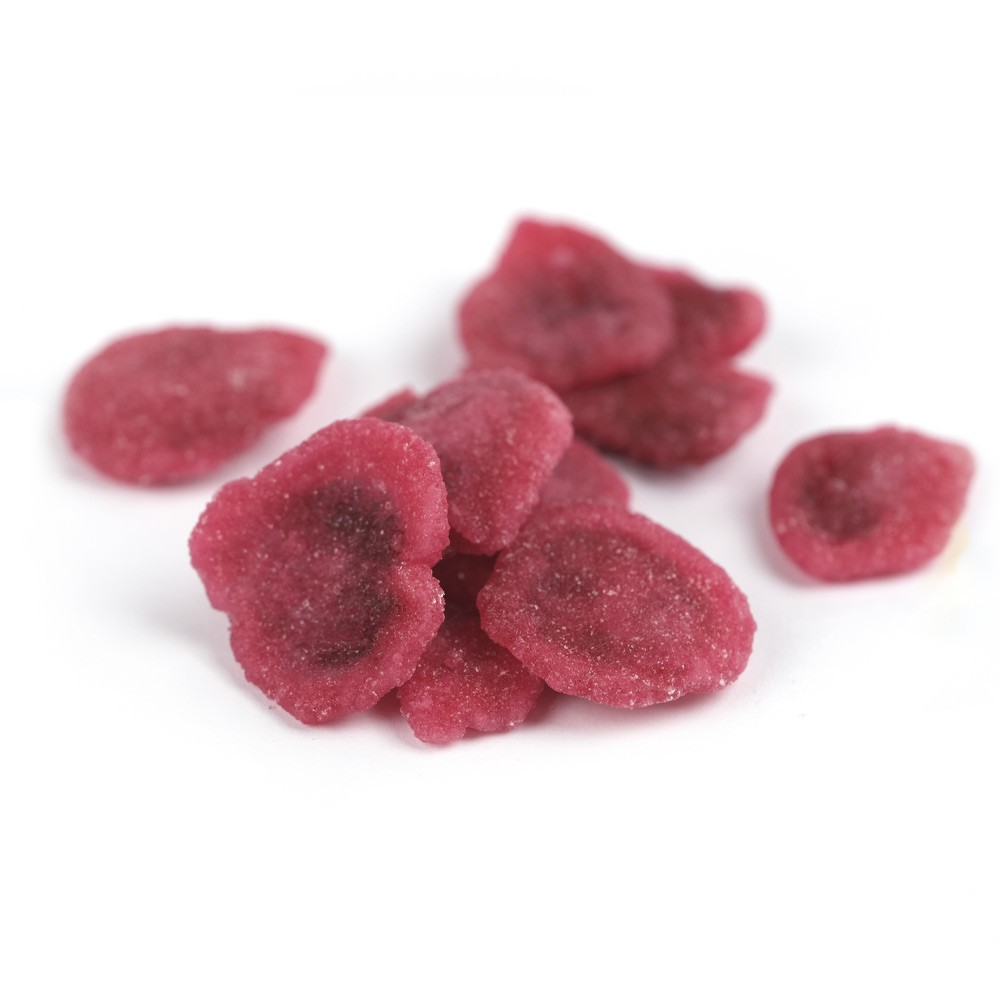 Pétales de roses cristallisées