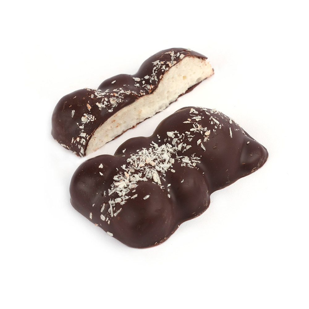 Oursons noix de coco - enrobage chocolat noir