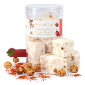 Guimauves apéritives : noisette au poivre et piment d'Espelette